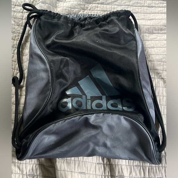 Adidas Black and Gray Drawstring Backpack Trio - Picture 4 of 4